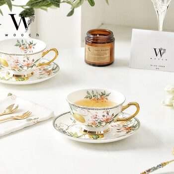 物取（WOOCH）柠檬系列对杯碟礼盒装新婚礼物送新人生日乔迁送礼高颜值咖啡杯