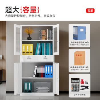 中伟（ZHONGWEI）储物柜文件柜办公钢制铁皮柜资料柜档案柜中二斗文件柜