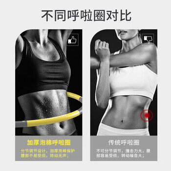 PROIRON普力艾 呼啦圈软体可拆卸健身塑形收腹减男女成人儿童肥器材 黄灰 PROIRON普力艾 呼啦圈软体可拆卸健身塑形收腹减男女成人儿童肥器材 黄灰