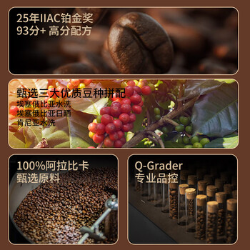 鹿家嘴LUJIAZUI IIAC铂金奖咖啡豆200g埃塞&肯尼亚意式拼配圣诞咖啡特饮