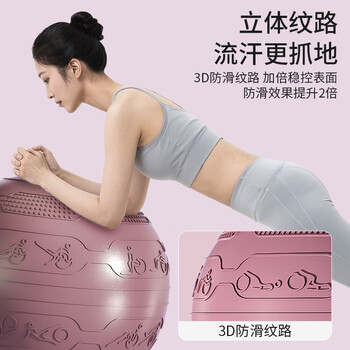 PROIRON普力艾 瑜伽球孕妇盆底肌萝卜蹲婴儿儿童感统训练大龙球 65cm红