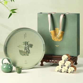 去寻绿茶龙井明前特级小罐装茶叶礼盒装76g新茶送礼物品