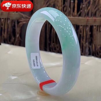 翡翠手镯1 天然缅甸翡翠A货特色手镯糯化种水湖水绿秋香58大