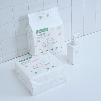 洁丽雅一次性悬挂式印花棉柔巾（120抽）MRJ1020*2提