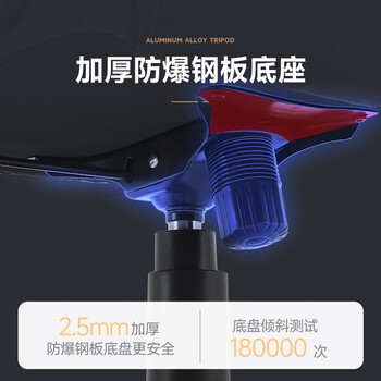博泰 电脑椅子 办公椅 家用升降转椅 人体工学椅 职员椅黑色皮椅9753H