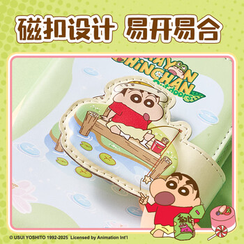 得力（deli）【生日礼物】蜡笔小新搭扣本A6/96张时尚精装本学生笔记本记事本LB217张钓鱼小新款