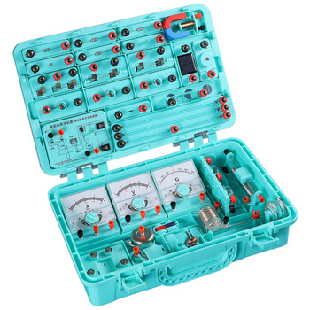 录学记新款初中物理电学实验箱实验器材全套电磁学电路实验套装初三九年级学生中考实验