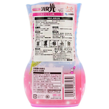 小林制药（KOBAYASHI）日本进口空气清新剂厕所用消臭元 新鲜白桃400ml*2
