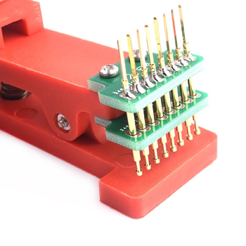 熙久阳 测试架PCB夹子治具夹具探针下载程序编程烧录弹簧针2.54间距3~10P 双排2.54mm 2*8p