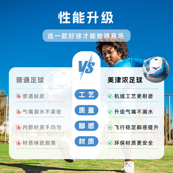 美津浓(MIZUNO)足球儿童4号初学小学生体育课专用球中考世界杯专业比赛训练B01蓝 美津浓(MIZUNO)足球儿童4号初学小学生体育课专用球中考世界杯专业比赛训练B01蓝