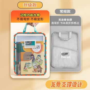 晨光（M&G）文具L型网纱拉链袋套装 科目分类袋文件袋小学生加厚学科袋大容量大开口 语数英综ADM945AY-A