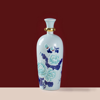 青花瓷瓶2個 Amazon.com: 20 英吋(約50.8 公分)經典青花瓷陶瓷花卉寺廟姜罐瓶,大