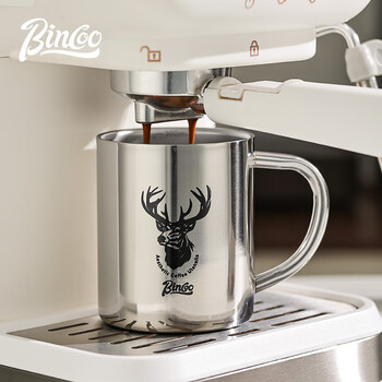 Bincoo不锈钢咖啡杯设计感小众带刻度挂耳手冲美式拿铁牛奶水杯子 Bincoo不锈钢咖啡杯设计感小众带刻度挂耳手冲美式拿铁牛奶水杯子