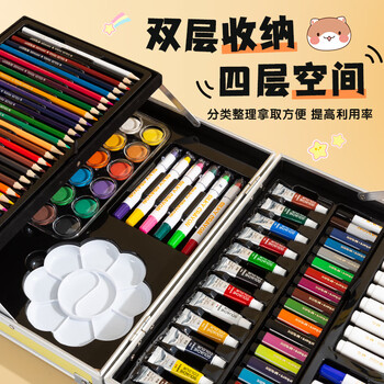 晨光M&G文具200件绘画儿童画笔马克笔水彩笔水粉美术如果历史是一群喵礼盒 开学礼物礼盒 开学礼物