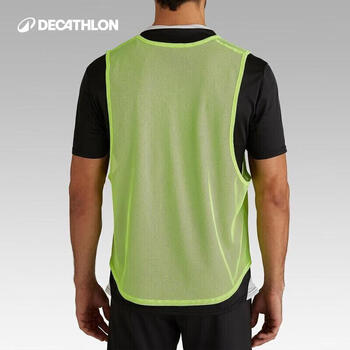 迪卡侬成人足球训练背心对抗服黄色成年人款(新版无字母)-2652725 迪卡侬成人足球训练背心对抗服黄色成年人款(新版无字母)-2652725