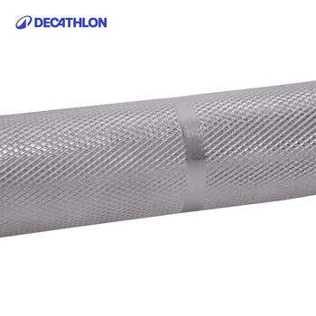 迪卡侬杠铃杆1.2米钢制杆镀铬单根CROB1.20杠铃杆1746753