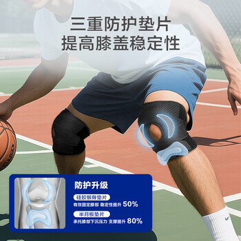 京东京造 半月板护膝 跑步登山运动护具 双向加压滑膜炎固定绑带 轻薄透气 京东京造 半月板护膝 跑步登山运动护具 双向加压滑膜炎固定绑带 轻薄透气