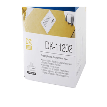 兄弟兄弟DK-11202 热敏不干胶定长标签色带 62mm*100mm白底黑字(纸质/300张)
