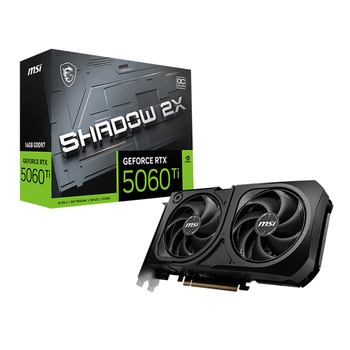 微星（MSI）幻影师 GeForce RTX 5060 Ti 16G SHADOW 2X OC PLUS AI推理 电竞游戏设计智能学习独立显卡