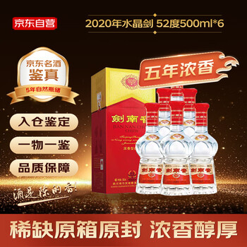 劍南春 500ml 52% 2本 劍南春濃香型白酒52度500毫升-白酒-劍南春-Jian Nan Chun-DUTY