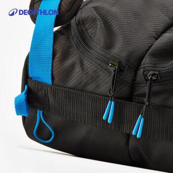 迪卡侬背包网球包羽毛球包大容量9R中号背包-黑蓝4175975