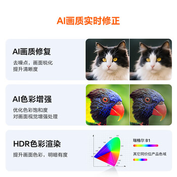 Rigal（瑞格尔）B1 投影仪家用智能投影机便携卧室手机投影(封闭光机 电子梯形校正 家庭影院电视)