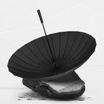 美度（MAYDU）长柄雨伞大号加固加厚结实抗风伞男士手动长把直柄雨伞黑M5003