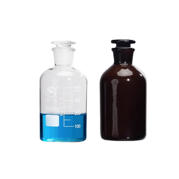 蜀牛 细口试剂瓶磨口瓶化学实验室小口瓶花瓶玻璃密封磨砂取样瓶样品瓶 (单只)棕色小口500ml 