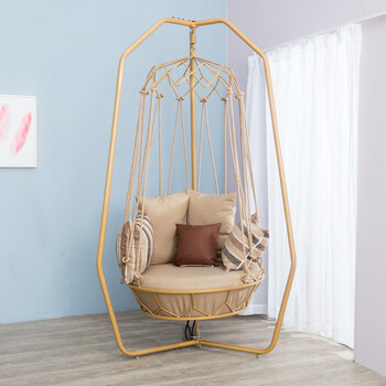 吊床室内 摇篮椅现代简约室内成人吊椅秋千吊床摇篮椅阳台铁艺摇椅