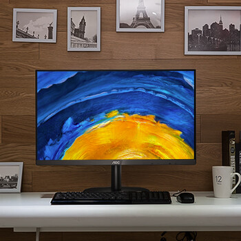 AOC 27英寸 4K IPS广色域 HDR 出厂校色 低蓝光不闪 节能认证 三边微边 超薄办公电脑显示器 U27B35