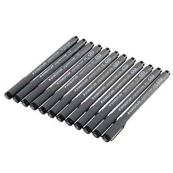 施德楼（STAEDTLER）针管笔勾线笔 0.5mm纤维头耐擦防水直液签字笔 美术绘图描线速干笔30805-9