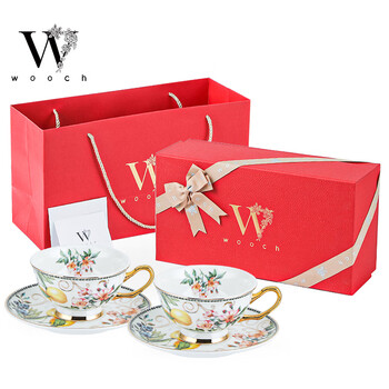 物取（WOOCH）柠檬系列对杯碟礼盒装新婚礼物送新人生日乔迁送礼高颜值咖啡杯