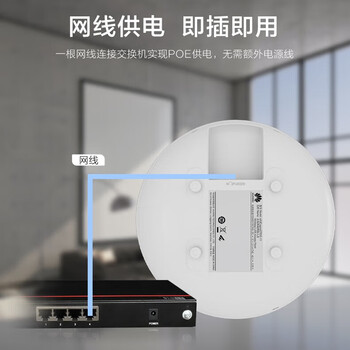 华为（HUAWEI）企业级无线AP面板全屋wifi6覆盖11ax室内型2+2千兆双频3000M穿墙 2个GE电口 eKitEngine5763S-11