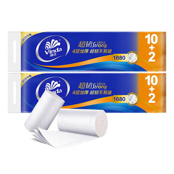 维达（Vinda）【食用油+卷纸】低芥酸原香菜籽油1.8L*2桶+V4457卷纸12卷*2提