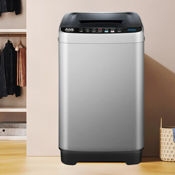 志高（CHIGO）波轮洗衣机 8KG全自动家用租房公寓智能洗脱一体机 蓝光洗护 XQB80-118宝石灰 