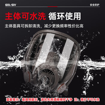 胜丽 GOL-SIV® 防毒面具全面罩 防有机气体蒸汽/苯/汽油 喷漆化工厂煤矿 M6800+M6001 胜丽 GOL-SIV® 防毒面具全面罩 防有机气体蒸汽/苯/汽油 喷漆化工厂煤矿 M6800+M6001