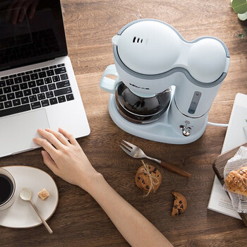 小熊咖啡机0.6L 小型美式全自动滴漏式 家用办公室泡茶煮咖啡壶 KFJ-A06K1