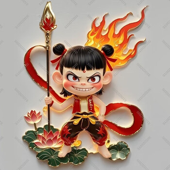掌上谈熊 装饰冰箱贴 哪吒魔童闹海周边冰箱贴（5.5cm） 100个混发