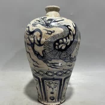元青花龙纹梅瓶型号规格- 京东