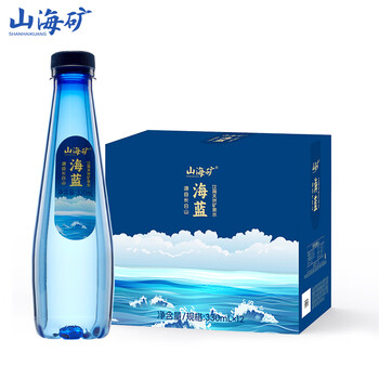 山海矿长白山弱碱性天然矿泉水低氘偏硅酸健康饮用水海蓝330ml*12瓶整箱