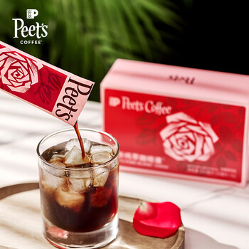 皮爷咖啡皮爷peets 纯萃咖啡液0糖0脂玫瑰风味美式拿铁冷萃液33ml*10-冷藏