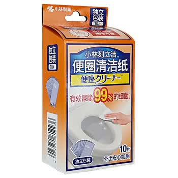 小林制药（KOBAYASHI） 刻立洁马桶厕所坐便器湿纸巾10片*3