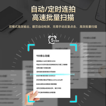 良田（eloam）1600万高清高拍仪扫描仪 A4软底 OCR文字识别 办公文件高速自动连续扫描 国产系统 S1086L