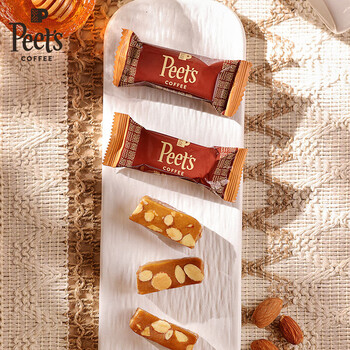 皮爷咖啡皮爷海盐太妃糖105g*3罐 法式杏仁焦糖果仁奶酥糖独立包装