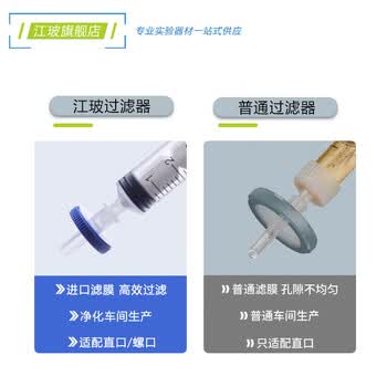 江玻 针式过滤器水系有机系一次性微孔滤头滤膜纤维尼龙过滤膜 100个/盒 【水系MCE膜】13mm*0.22μm京仓