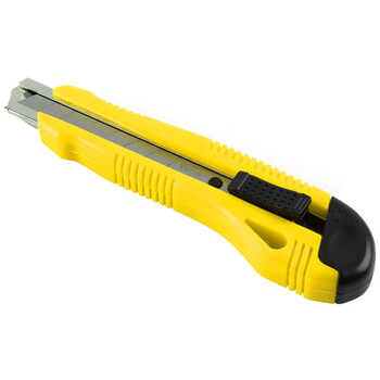 齐心【3把】大号美工刀手工刀裁纸刀 带金属保护套18mm B2802