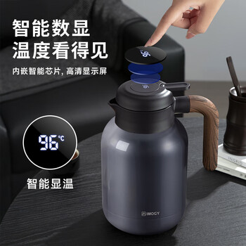 艾曼格（IMOGY）保温壶家用焖茶壶陶瓷内胆热水壶茶水分离大容量保暖瓶