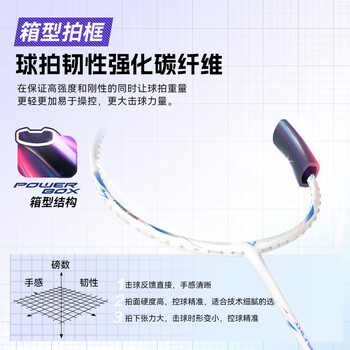 威克多（VICTOR）胜利羽毛球拍小铁锤全碳素专业单拍TK-HMRL A云峰白5U穿线送手胶