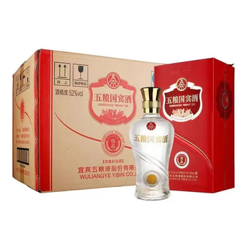 最終SALE 【中国白酒】　五糧国賓酒（浓香型白酒） 五糧液國賓酒珍釀濃香型白酒52度500ml