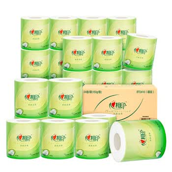 心相印卷纸4层150g*24卷 箱装卫生纸家用厕所擦手纸卷筒纸家用-BT2410